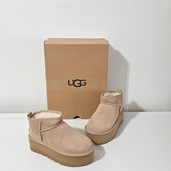 UGG Classic Ultra Mini Platform - Sand - Women's Size 5 - 1135092 - Picture 1 of 7